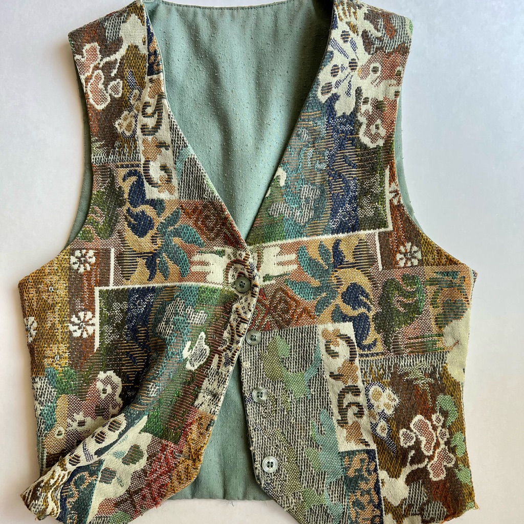 Vintage Floral Tapestry Vest